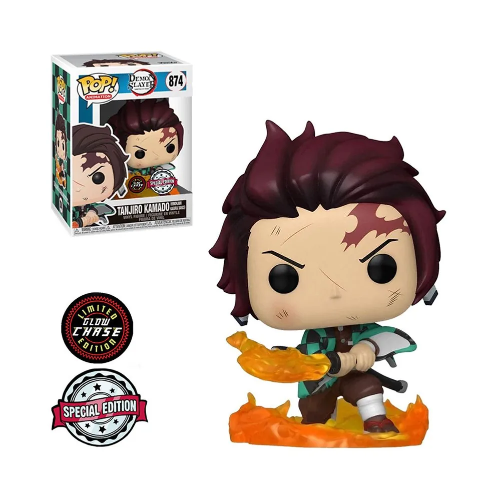 Funko Pop Tanjiro Kamado Hinokami Kagura Dance Demon Slayer Glow in the dark Chase 874