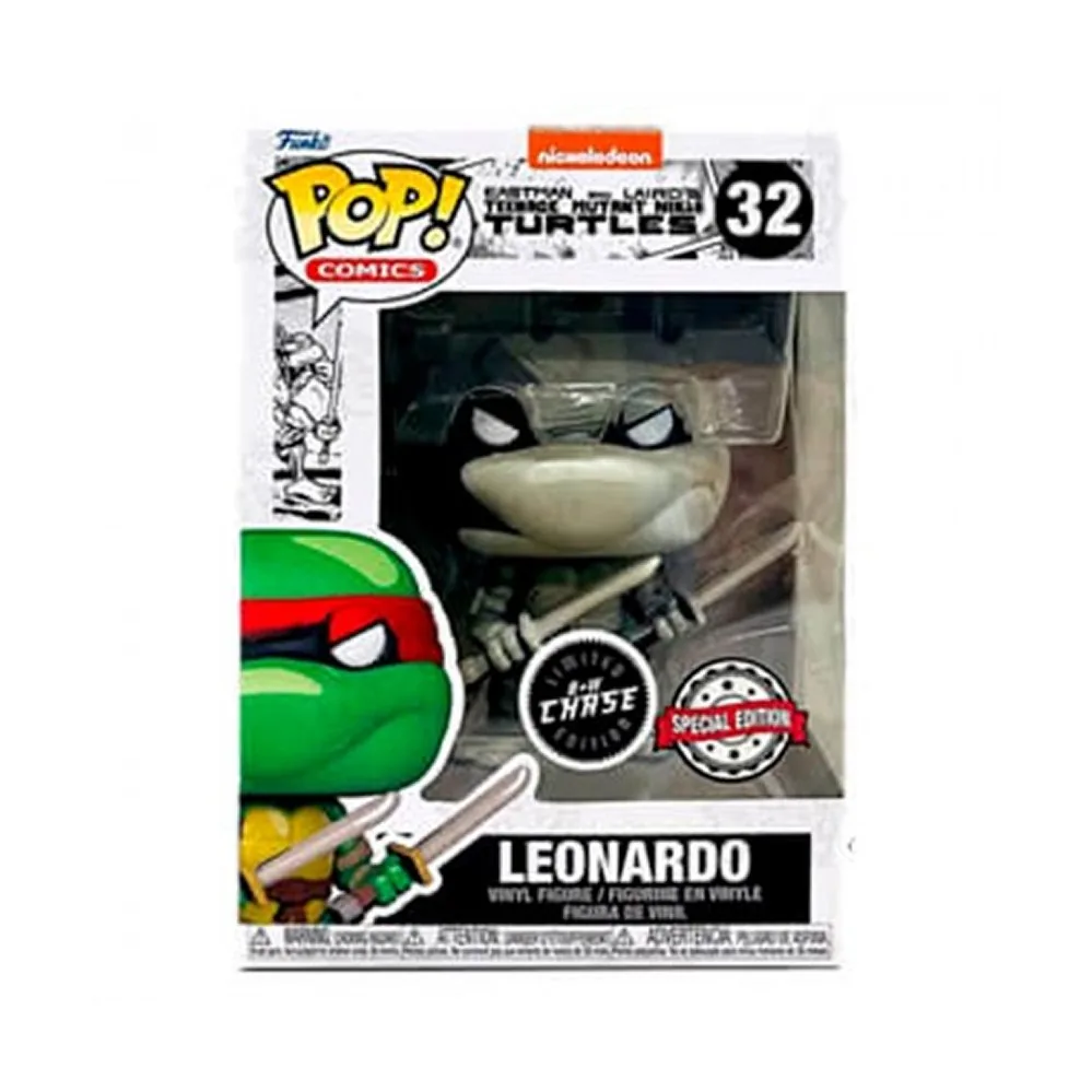 Funko Pop Leonardo Tartarugas Ninjas B+W Chase 32