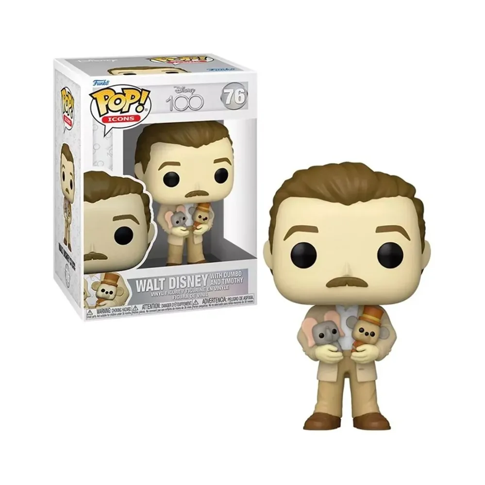Funko Pop Walt Disney and Dumb & Timothy Plush Disney 100 76